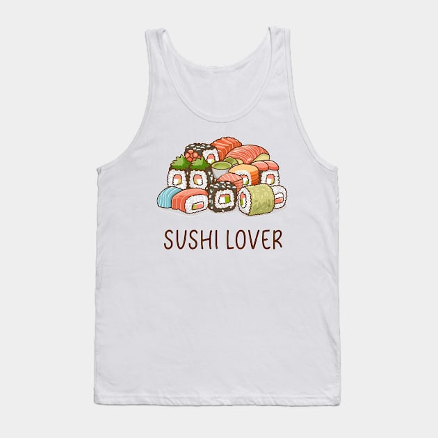 Sushi Lover Tank Top by The Dark Matter Art